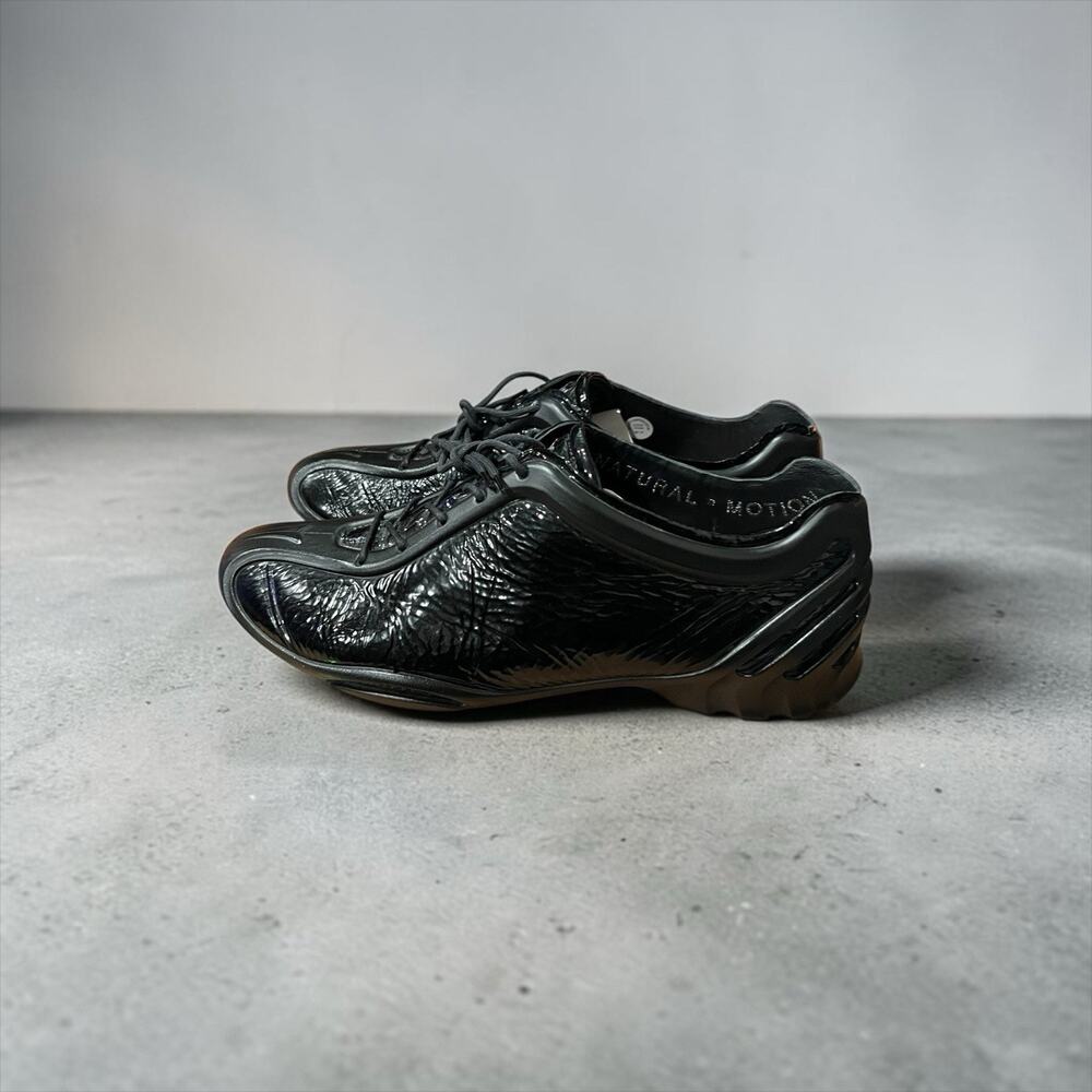 ECCO BIOM Natural Motion Black Patent Leather Sneaker Shoes EU 40 US 9
